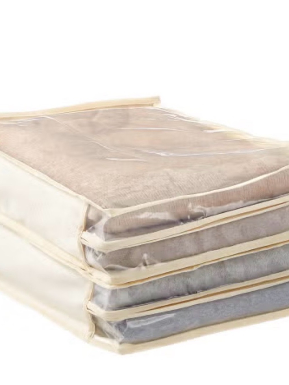 NWT Natural Cotton Twill Sweater Bags 16"x13"x4" Pack Of 2